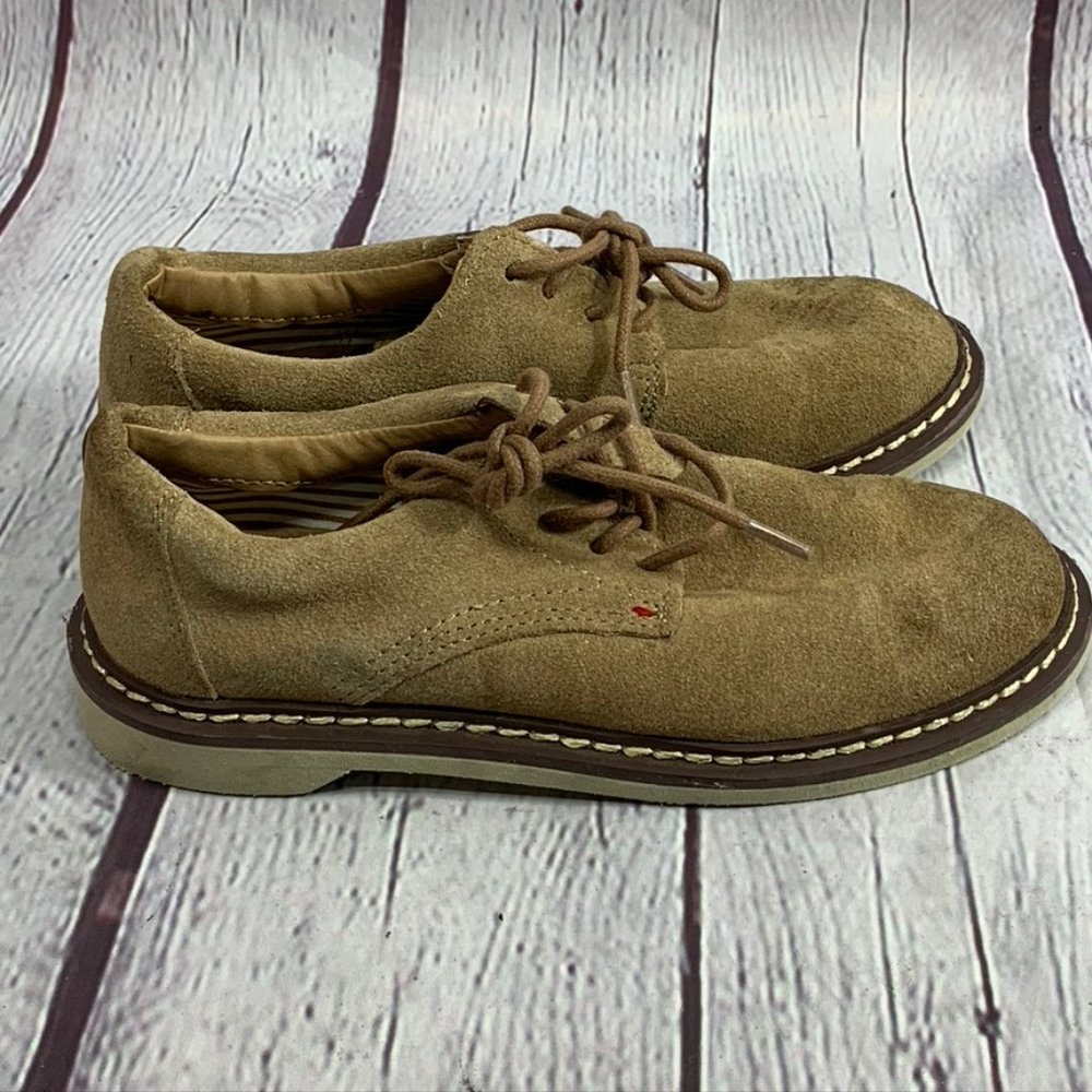 Tucker + Tate Tan Suede Lace Up Oxford Derby Shoes - Picture 2 of 9